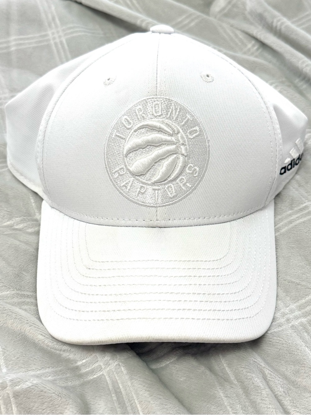 adidas White Toronto Raptors Embroidered Baseball Cap